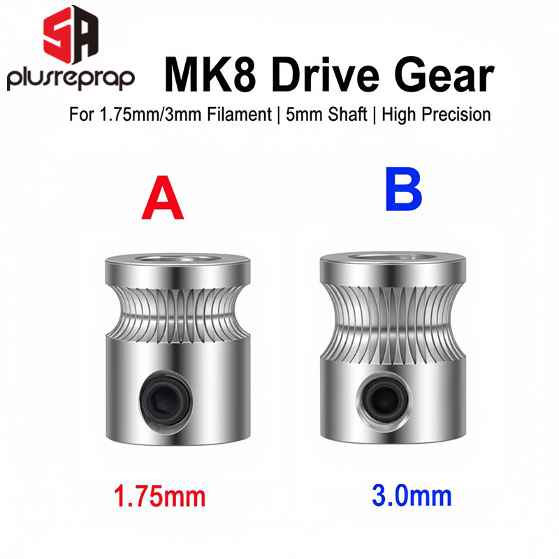 Direct Drive Extruder - 1pc MK8用1.75ミリメートル3ミリメートルフィラメント3Dプリンタreprap押出機プーリー5ミリメートルシャフト