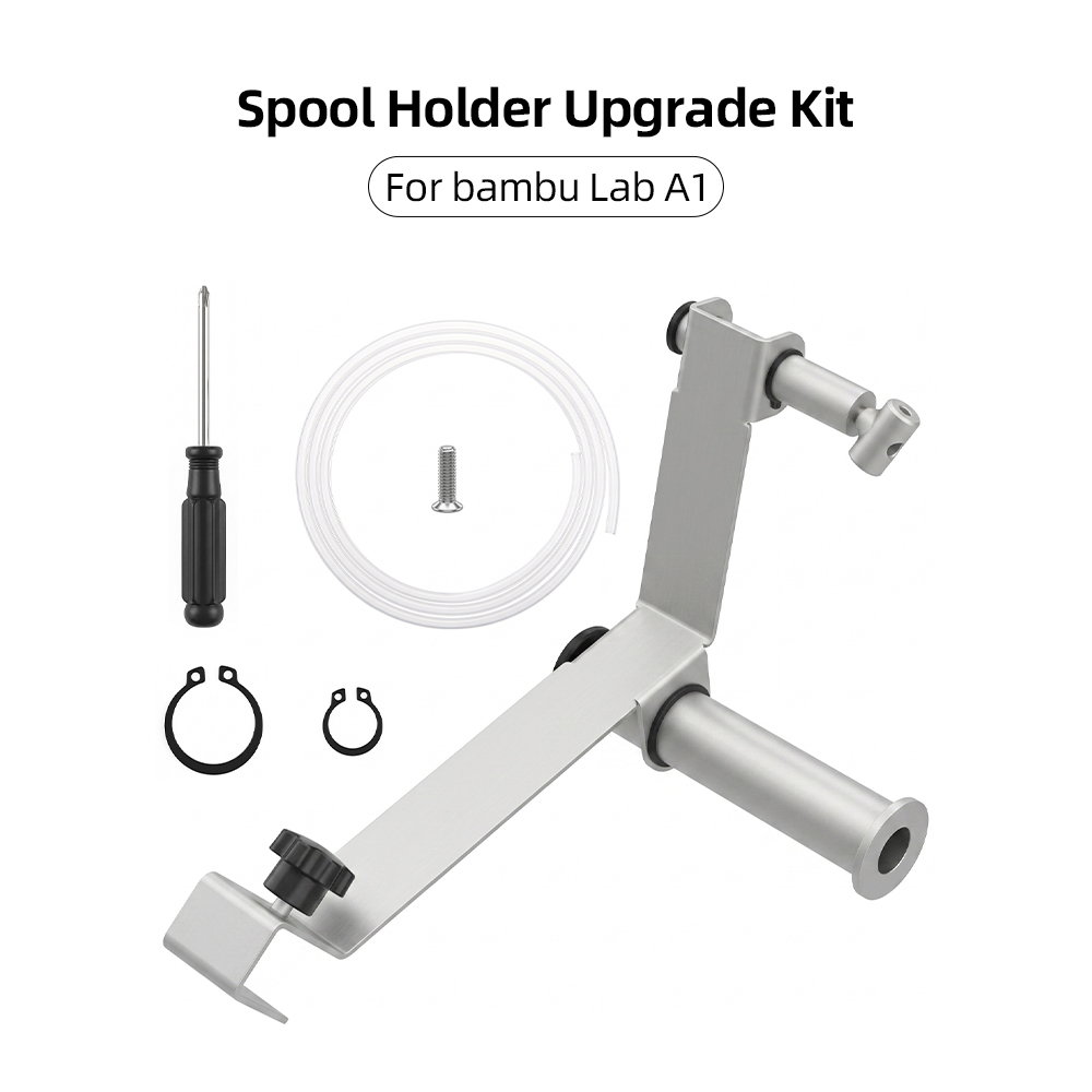 3D Printer Stand - Bambu Lab A1 3Dプリンター用メタルスプールホルダーアップグレードキット 外部フィラメントスプールブラケットスタンド フィードチューブアクセサリー