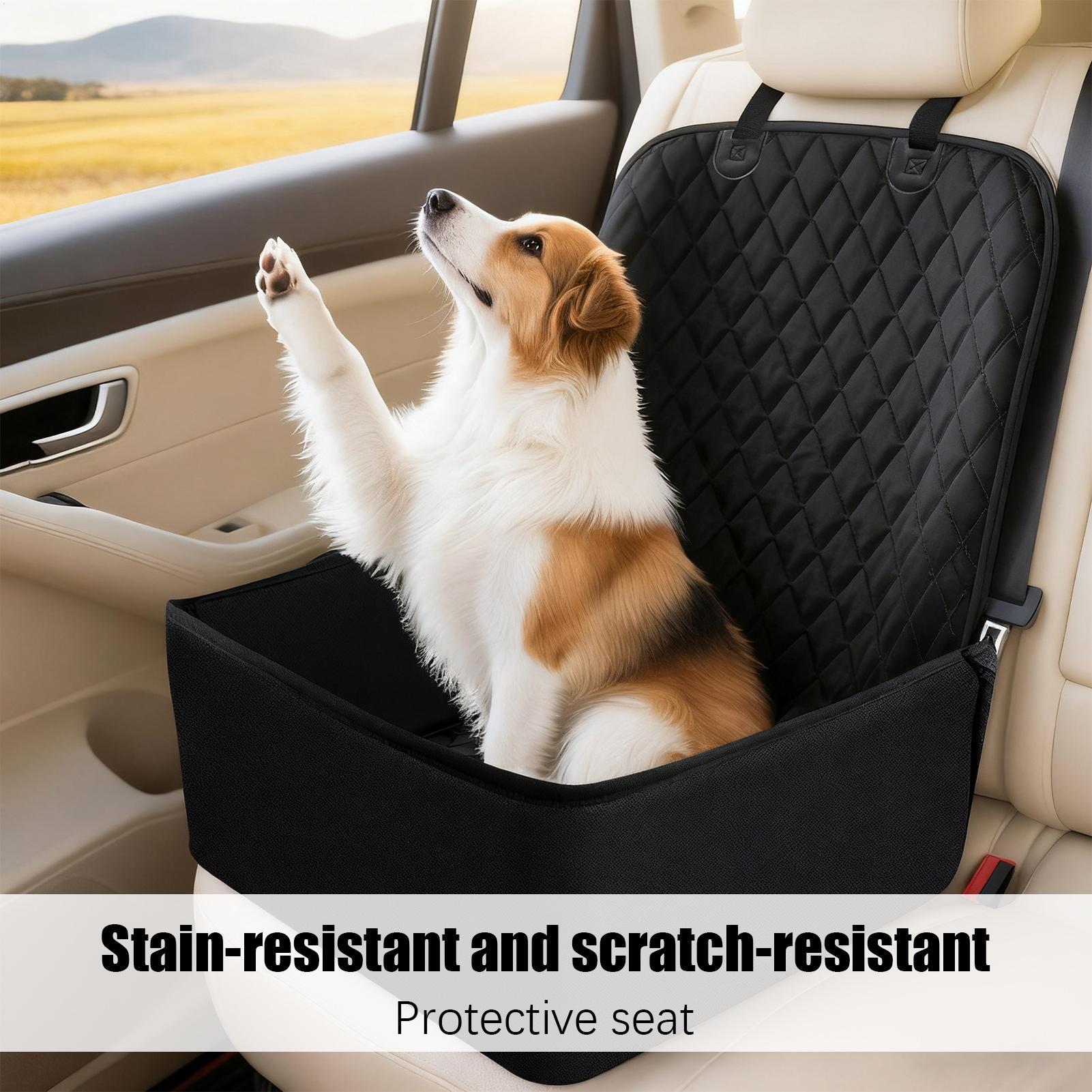 Carriage Bed - 防水犬用ブースターカーシート、大型ペットシートカバー、車用、お手入れ簡単、ブースタークッションキャリアカバー、ベッド、SUV、トラック用