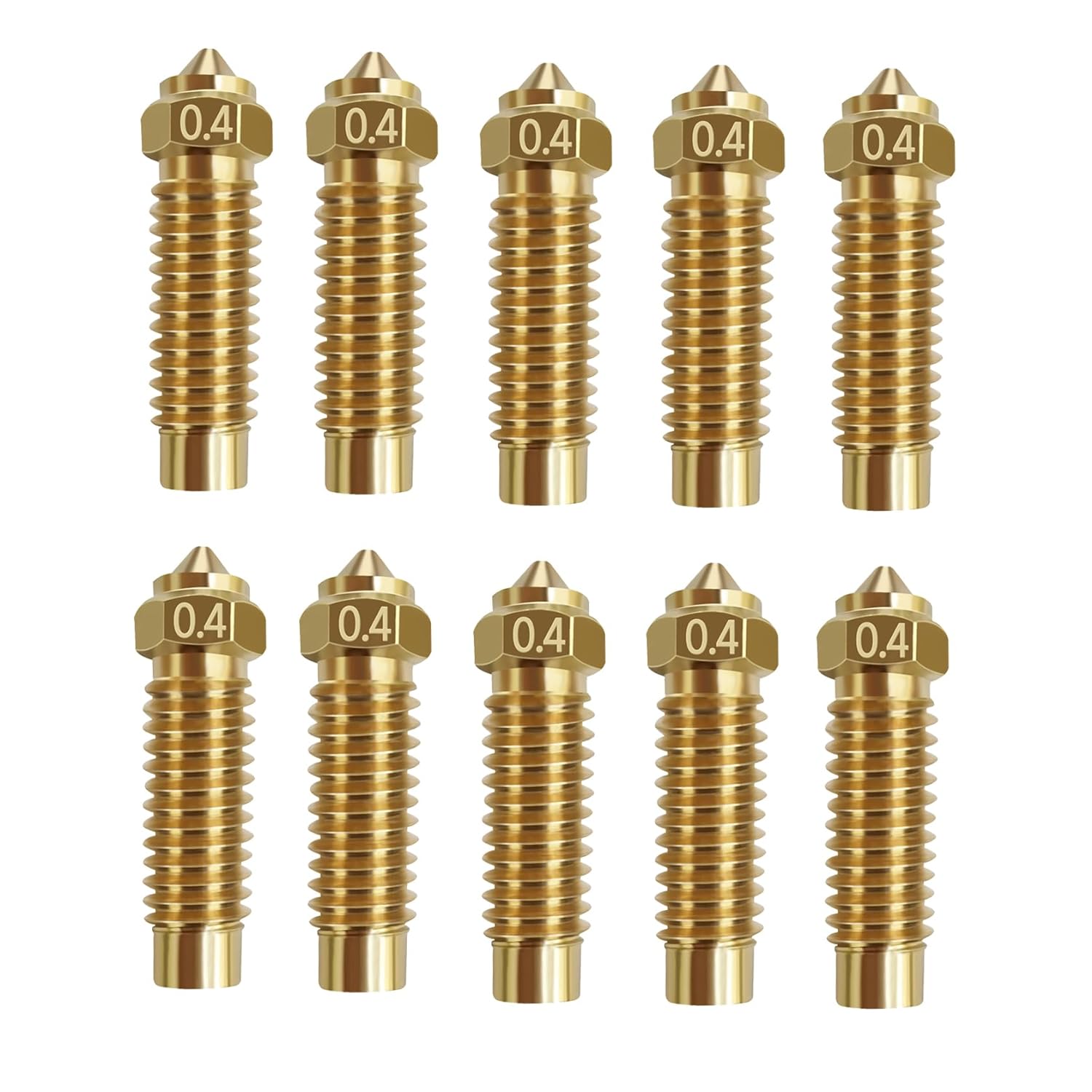 Hotend 0.4Mm - 3Dプリンター真鍮ノズル,高品質,交換部品,トレンディ,レゴモデル,4プラス,neptune,4 max,0.4mm, 5個,10個