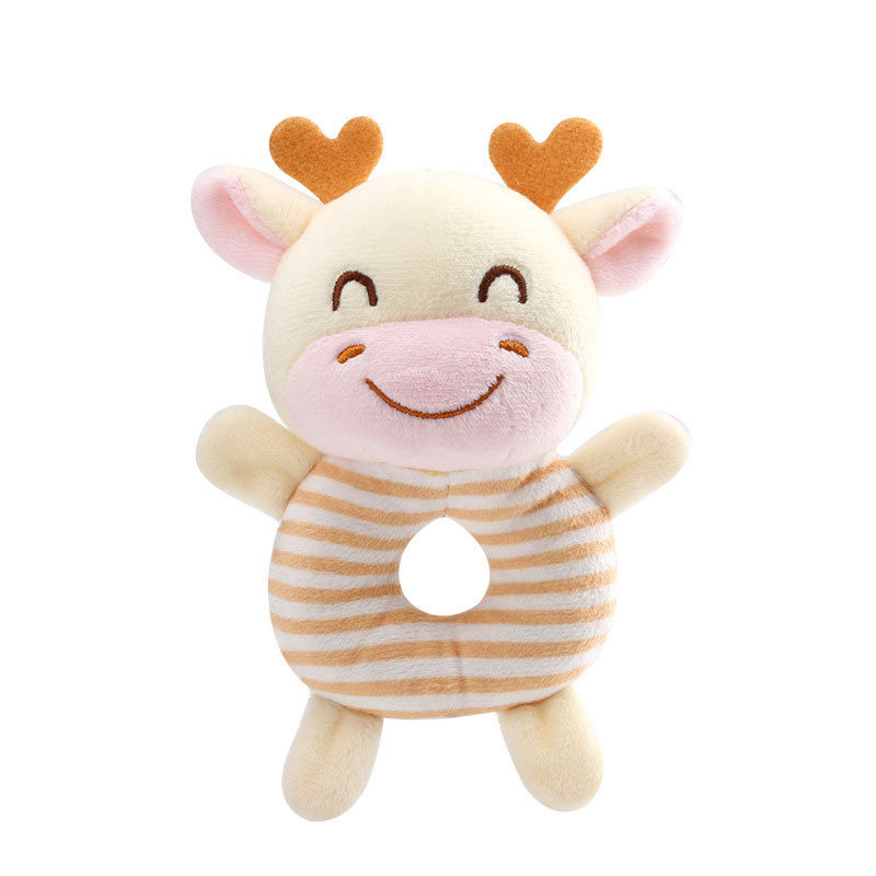 新しい赤ちゃんガラガラおもちゃ漫画の動物ぬいぐるみ幼児ハンド - Carriage Bed のレビューと価格
