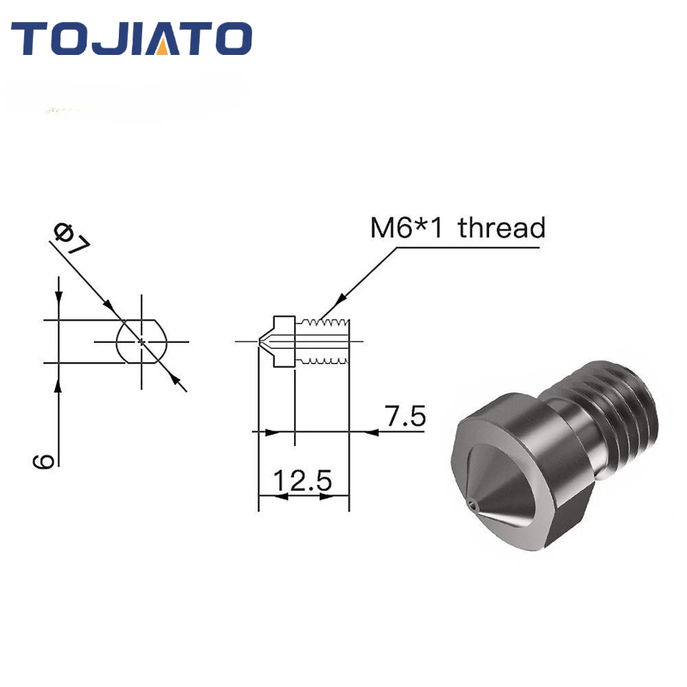 2 個 E3D V6 硬化鋼ノズル 0.2/0.4/0.6/ - Direct Drive Extruder のレビューと価格