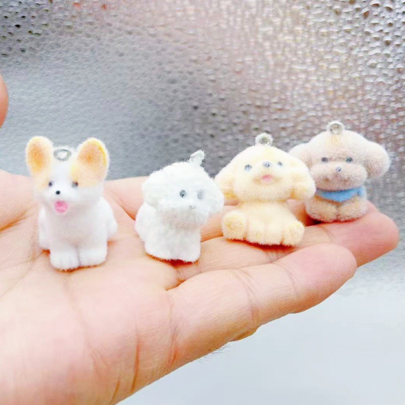 10個入り フロッキードッグ漫画3Dアニマル リトルコジ テ - Resin のレビューと価格