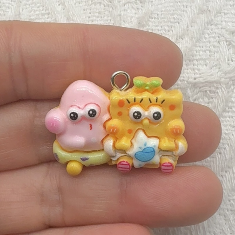 10個入り漫画風樹脂ペンダント、DIYジュエリー製作イヤリン - Resin のレビューと価格